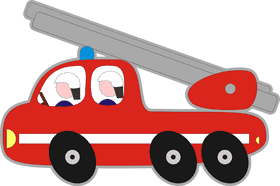Fictional Firefighter Delivery Truck Adventure PNG