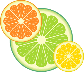 Citrus Delight A Colorful Fruit Medley PNG