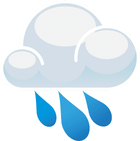 Gentle Rainfall from a Soft Cloud PNG