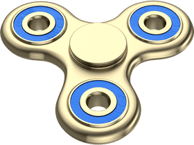 Golden Tranquility Spinner for Stress Relief PNG