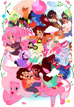 Whimsical Family Adventures in a Colorful World PNG