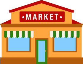 Charming Local Grocery Market Store PNG