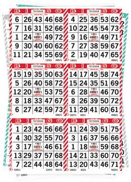 Bingo Cards on a Colorful Paper Sheet PNG