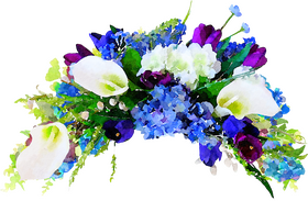 Radiant Bouquet of Colorful Flowers PNG