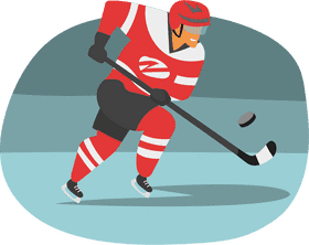 Dynamic Ice Rink Hockey Action PNG