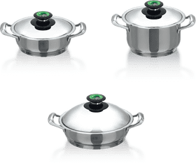 Elegant Stainless Steel Cookware Set for Modern Kitchens PNG
