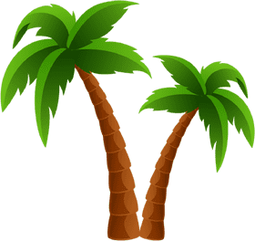 Tropical Paradise Tree Duo PNG