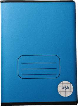 Vibrant Blue Notebook for Creative Thoughts PNG