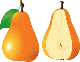 Golden Fruit Delight Nature's Sweet Pears PNG