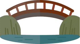 Serene River Bridge Underarching Nature PNG