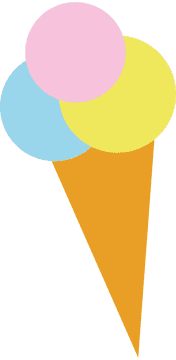 Colorful Delight Ice Cream Cone PNG