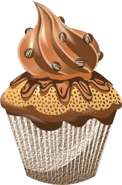 Delightful Chocolate Cupcake Stand Treats PNG