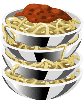 Deliciously Stacked Pasta Bowl Delight PNG