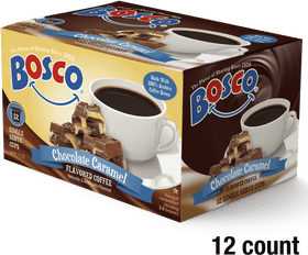 Bosco's Chocolate Caramel Delight Coffee Cups PNG