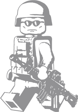 LEGO Soldier with Assault Weapon PNG