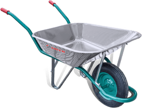Durable Steel Wheelbarrow Tool for Easy Transport PNG