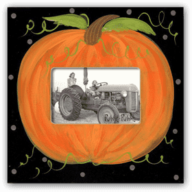 Coal Harvesting Tractor in a Pumpkin Patch PNG