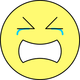 Emoticon of Deep Sorrow and Tears PNG
