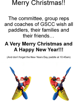 Festive Kayak Adventure with Santa PNG