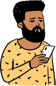 Contemplating Life with a Smartphone PNG