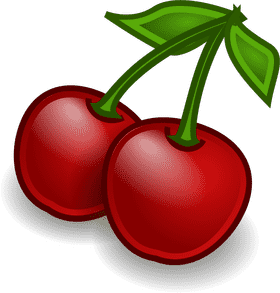 Glorious Red Cherry Fruit Duo PNG