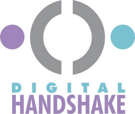 Digital Handshake Bridging Connections in Technology PNG