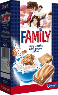 Waffle Family Delights with Cocoa Filling PNG