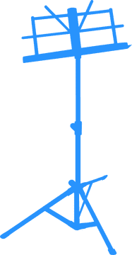 Adjustable Microphone Stand with Music Holder PNG