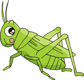 Happy Green Insect Hopper PNG