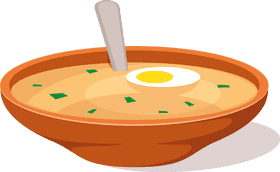 Creamy Udon Soup with Egg Delight PNG