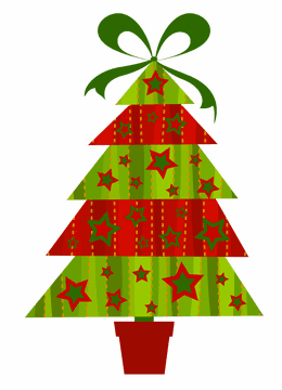 Festive Cheer A Colorful Christmas Tree PNG