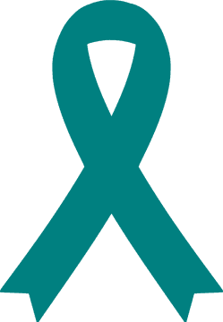 Teal Awareness Ribbon for Mental Health Awareness PNG
