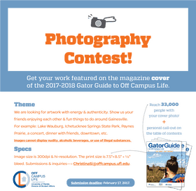 University Campus Photography Contest for Gator Guide Cover PNG