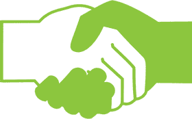 Green Gesture of Unity The Handshake PNG