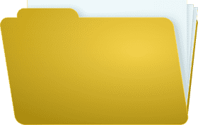 Golden File Folder for Organized Storage PNG