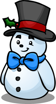 Charming Snowman with a Joyful Smile PNG