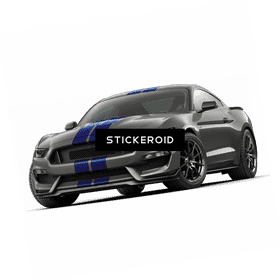 Sleek Performance Car with Bold Racing Stripes PNG