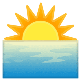 Serene Sunrise Over Tranquil Waters PNG