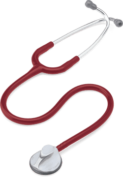 Classic Red Stethoscope for Healthcare Professionals PNG