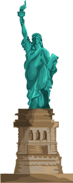 Marble Statue of Liberty Guardian PNG