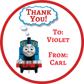 Cheerful Train Expressing Gratitude PNG