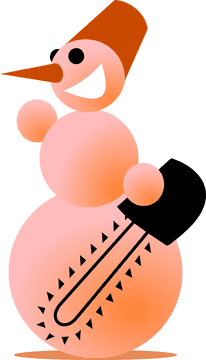 Joyful Snowman with a Shovel and Hat PNG