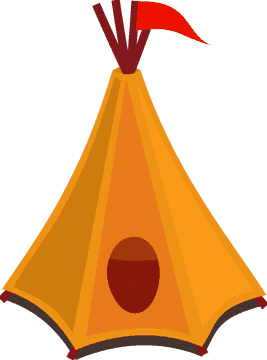 Colorful Campfire Server Tent PNG