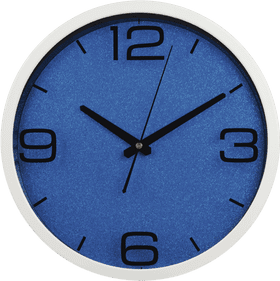 Elegant Blue Sparkle Wall Clock PNG