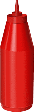 Classic Red Ketchup Bottle Delight PNG