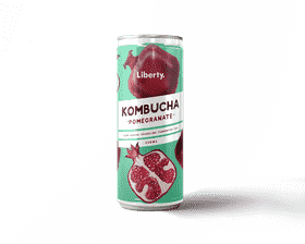 Refreshing Pomegranate Kombucha Bottle Delight PNG
