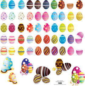 Easter Egg Wonderland A Colorful Celebration PNG