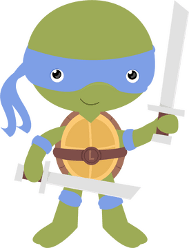 Ninja Turtle Party Flag Adventure PNG