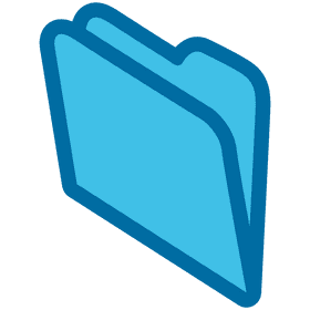 Blue Document Folder Icon Design PNG