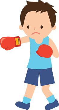 Ready for Battle Boxing Gloves in Action PNG